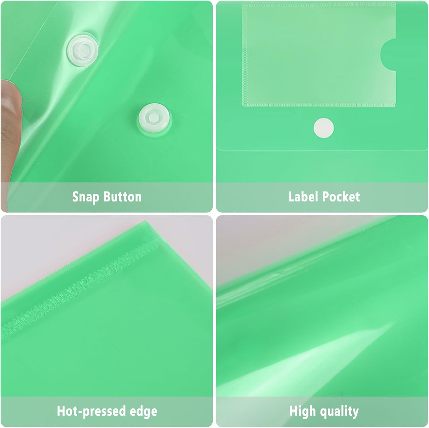 Thumbnail 4 de Plastic Folders A4 30‑pack with button closure 📁