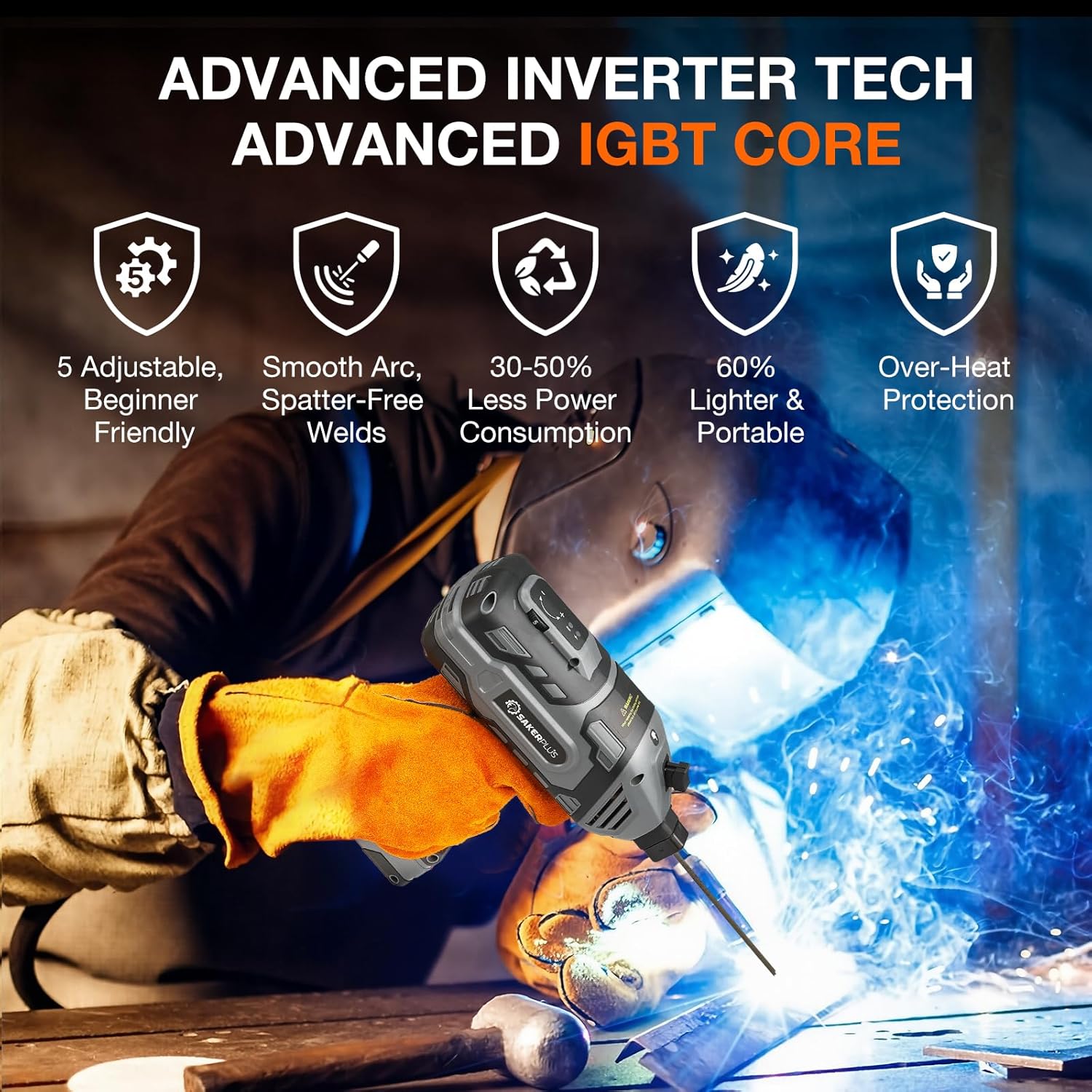 Detalle de Sakerplus Portable Welding Machine 110V ARC Welder