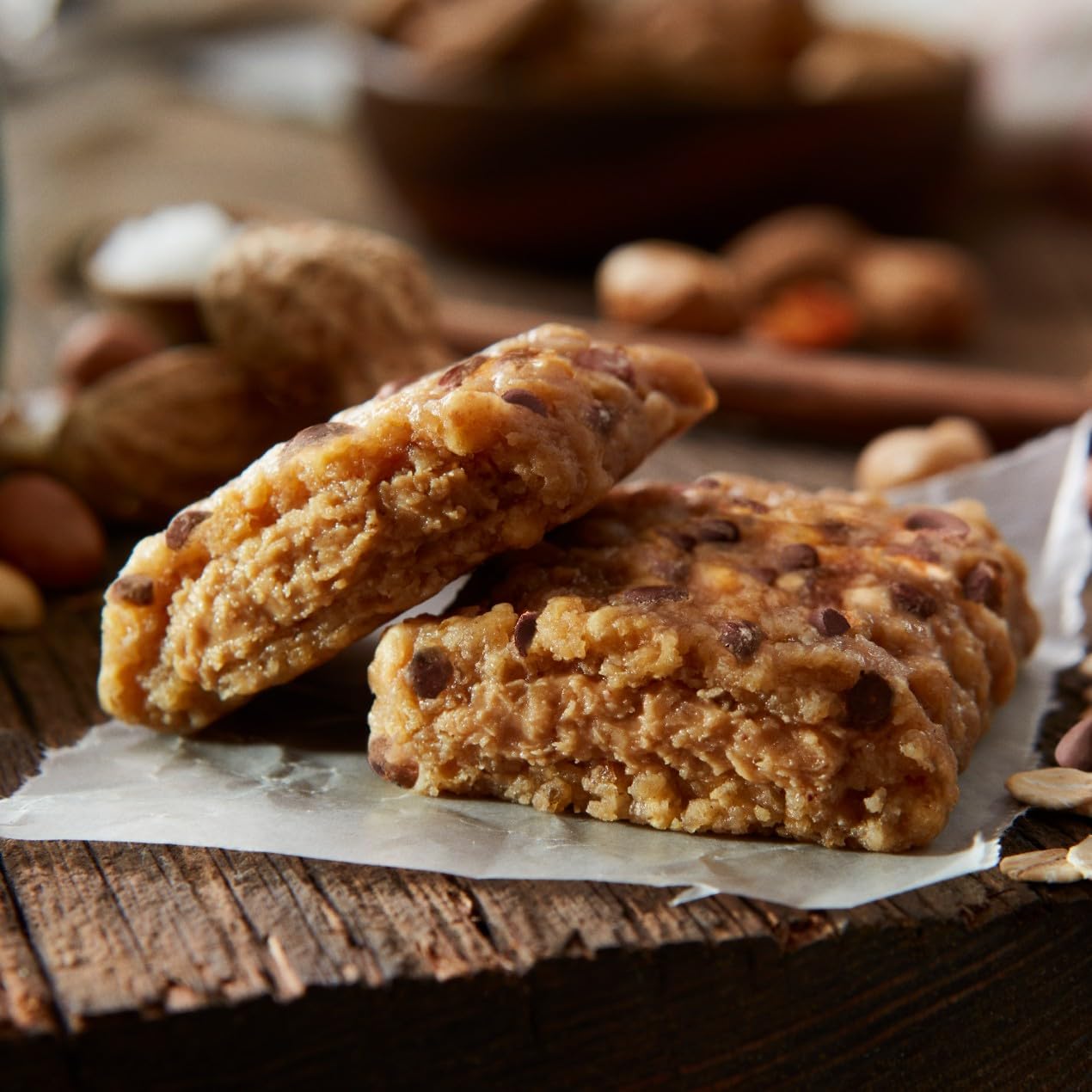Detalle 2 de CLIF Nut Butter Bar | Snackriegel mit pflanzlichem Protein (7 g) – Chocolate Chip Peanut Butter, 12 x 50 g