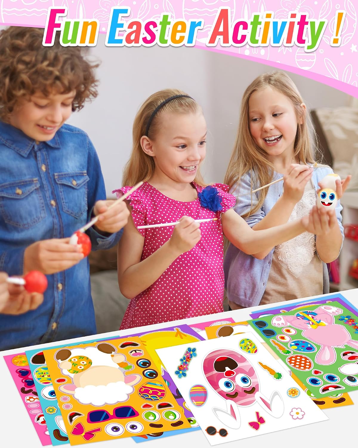 Detalle 2 de Greingways 36 Sheets Easter Stickers for Kids 🐣
