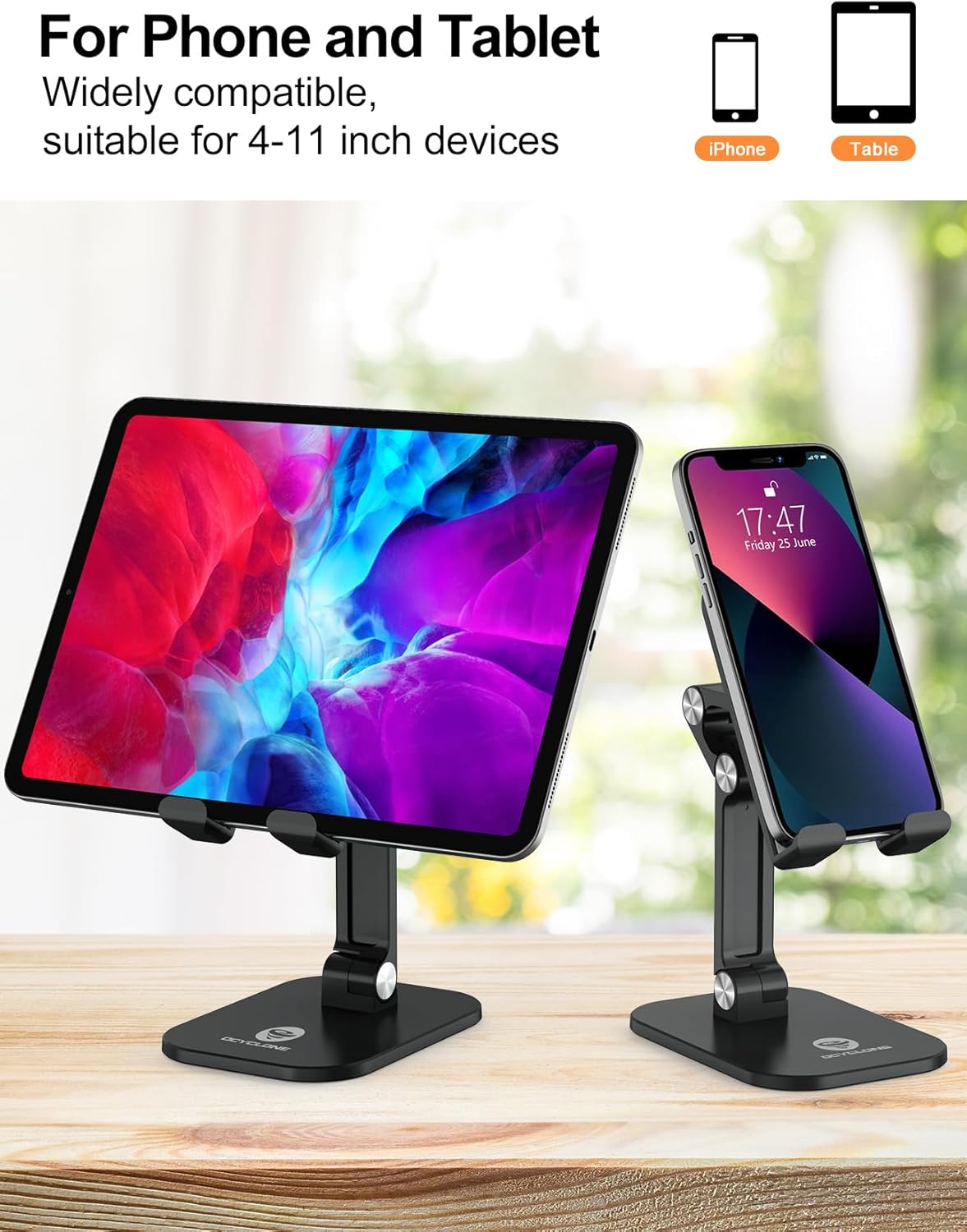 Thumbnail 3 de OCYCLONE Phone Stand Adjustable Height for 4.7–13"