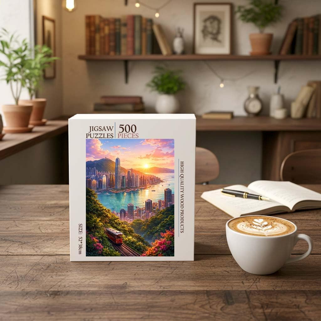 Detalle de Hong Kong China Travel Landmark Jigsaw Puzzle, 500 Pieces