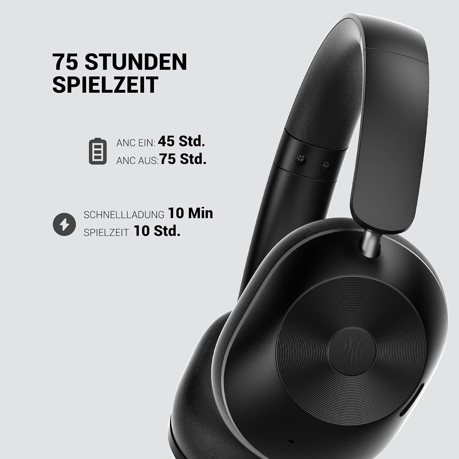 Detalle de OneOdio A5 Over-Ear Kopfhörer – Kabellos, Hybrid ANC, LDAC, 75 Std. Akku