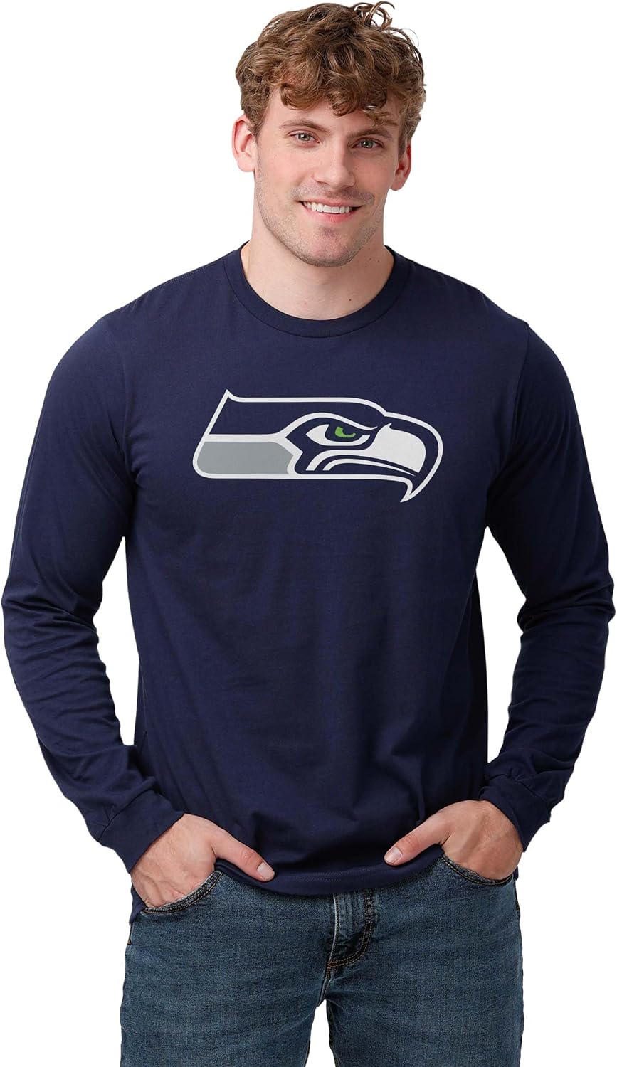 Thumbnail 6 de FOCO NFL Men’s Team Primary Logo Long Sleeve T-Shirt (Officially Licensed)