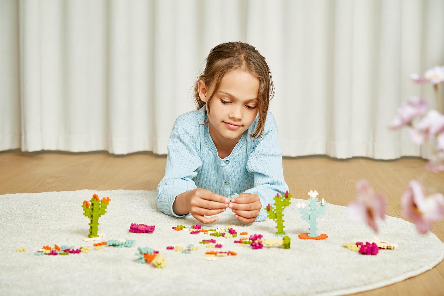 Detalle 1 de Plus Plus Building Blocks 240 pc floral