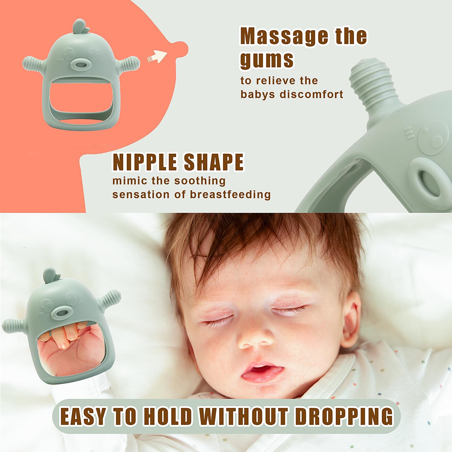Thumbnail 6 de Gedebey 6-in-1 Baby Fruit Feeder Pacifier & Baby Food Feeder Set (Silicone Popsicle Mold + Teether, 3 Sizes)