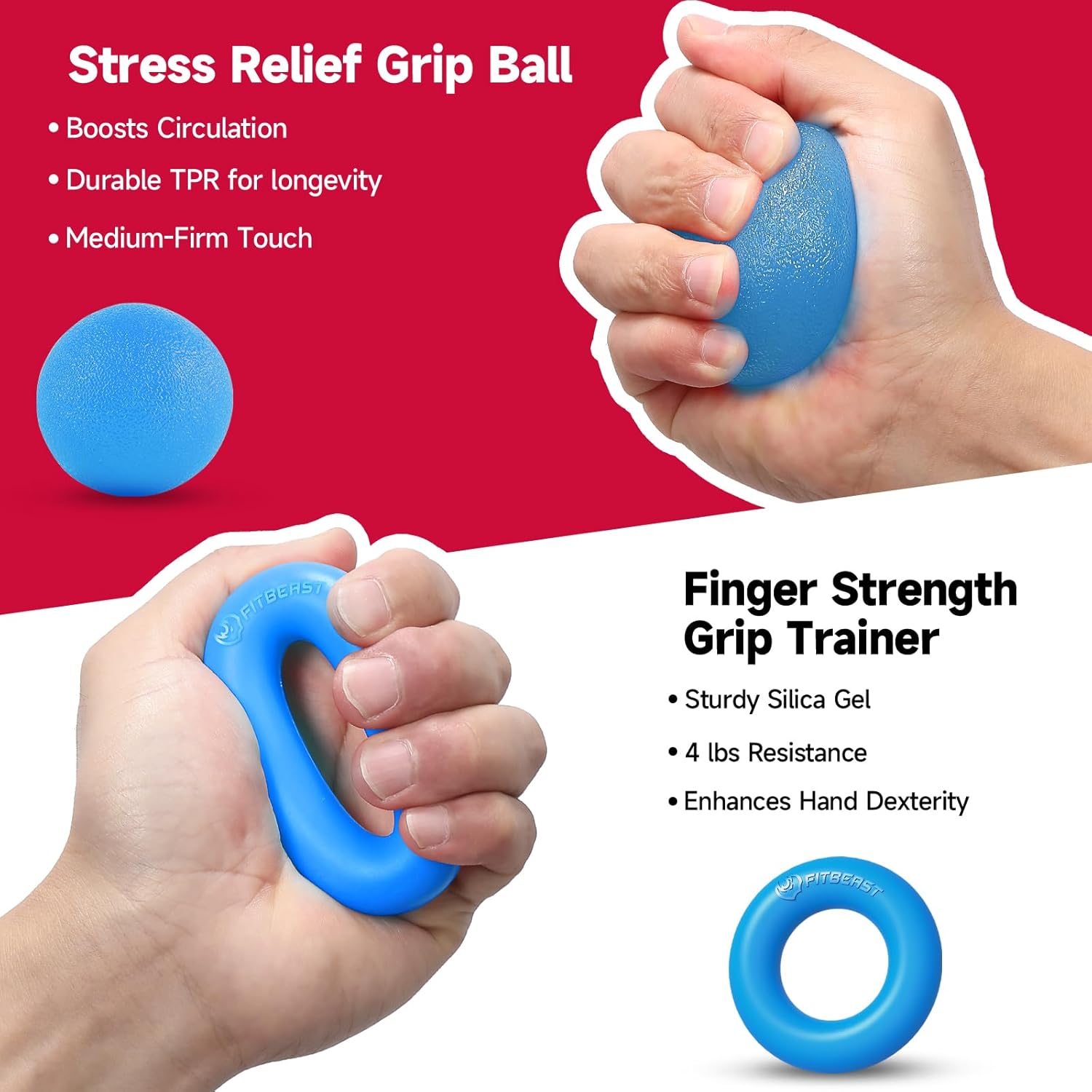 Thumbnail 3 de FitBeast Grip Strengthener Kit 5-pack 🏋