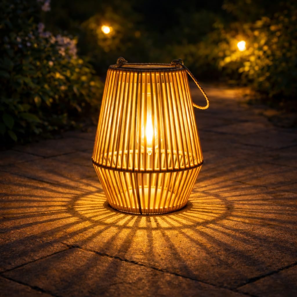Thumbnail 1 de Solar rattan lanterns for outside (2-pack) – waterproof outdoor garden lights