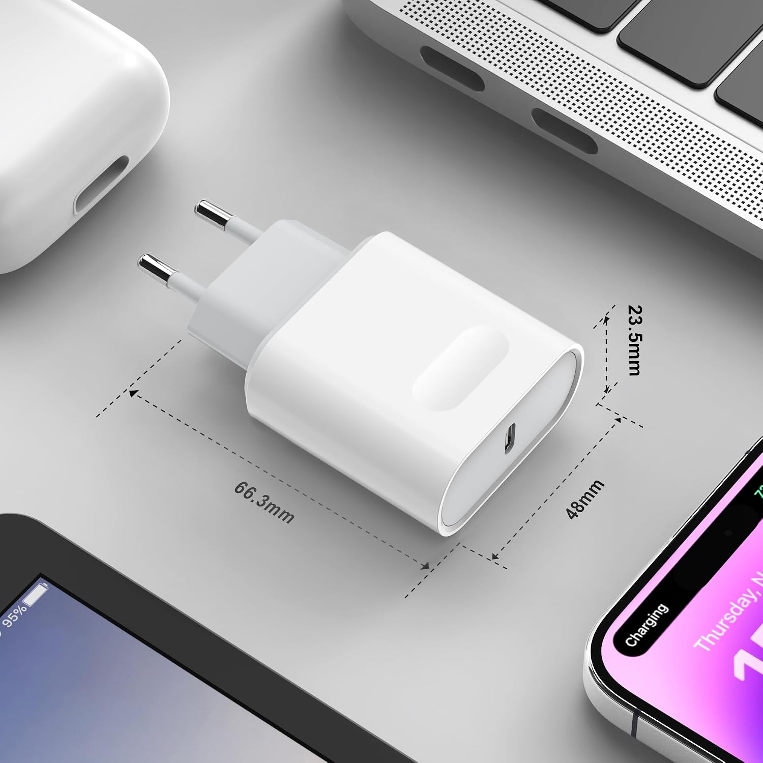 Detalle de Caricabatterie USB-C per iPhone 14/13/12/11/SE 2 m cavo