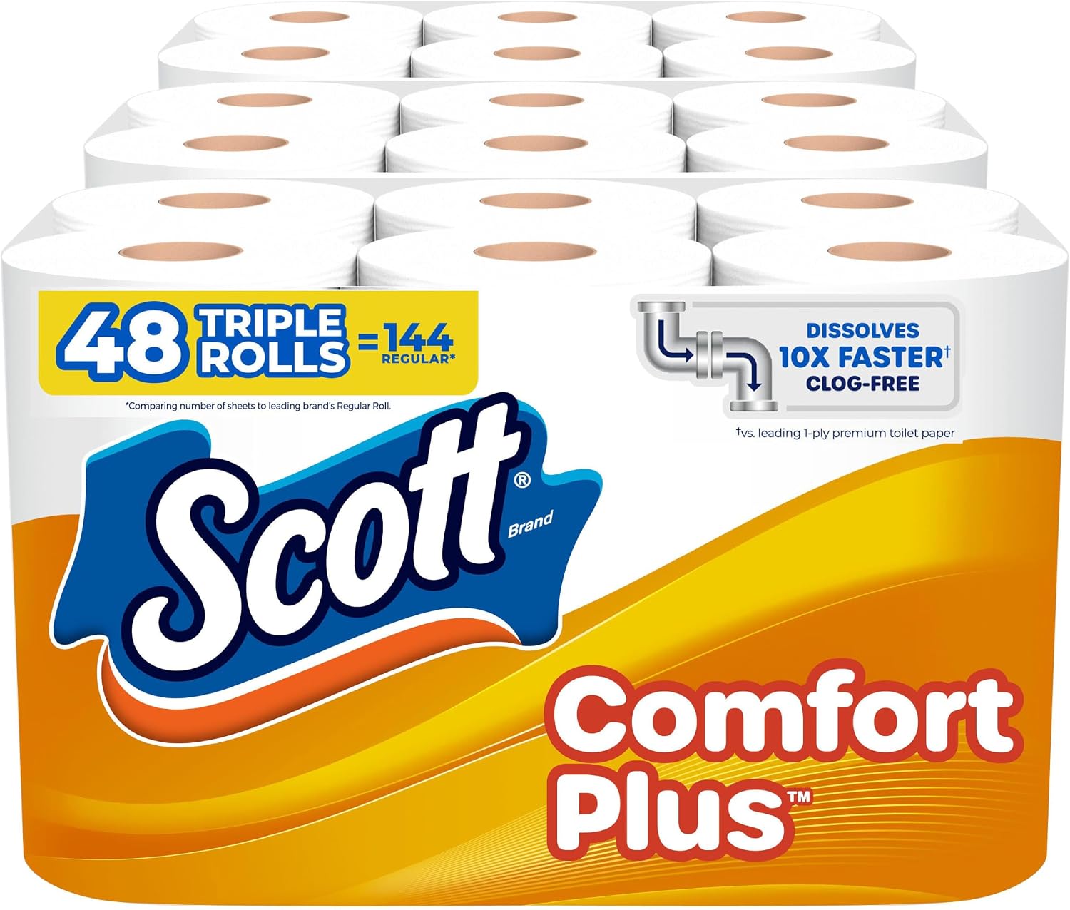 Detalle de Scott ComfortPlus 48 double rolls toilet paper 🧻