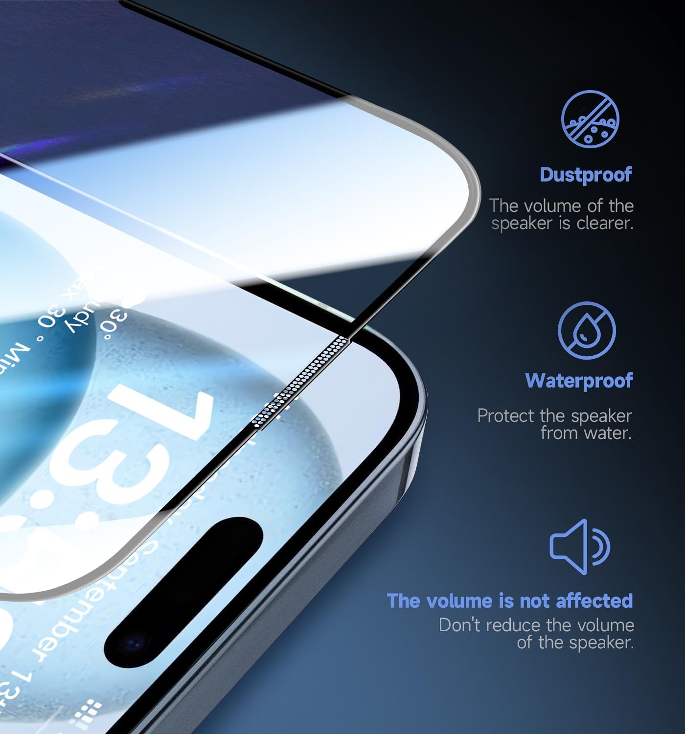 Detalle 2 de MAGIC JOHN iPhone 15 screen protector 2-pack
