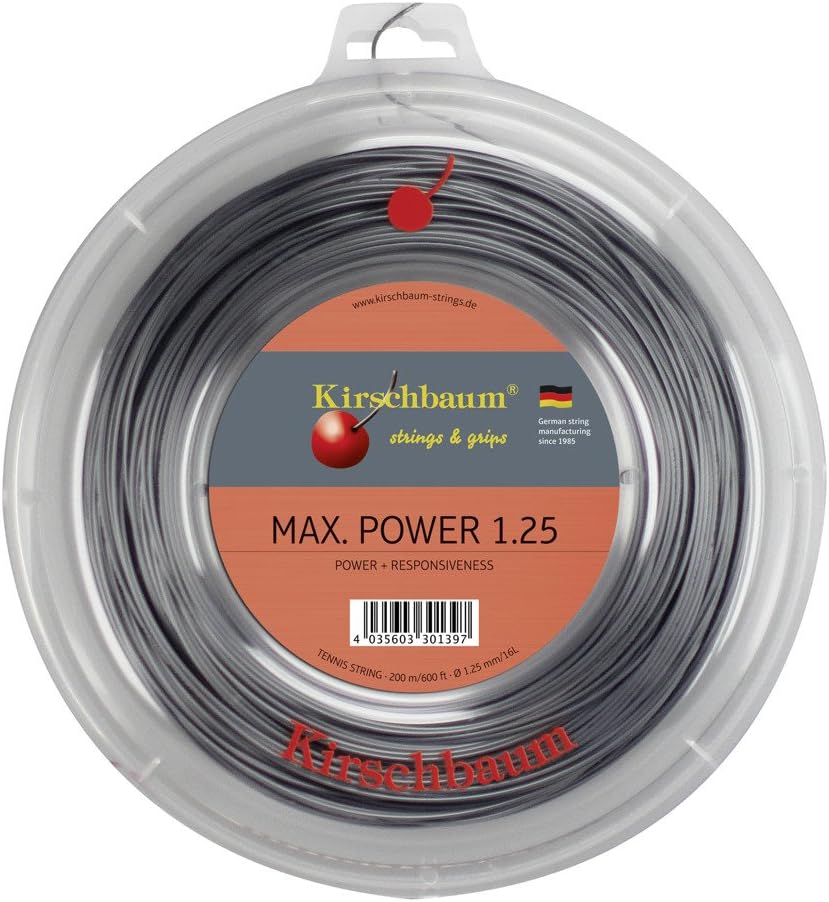 Detalle 2 de Kirschbaum Max Power – naciąg tenisowy z poliestru, monofilament, rolka 200 m