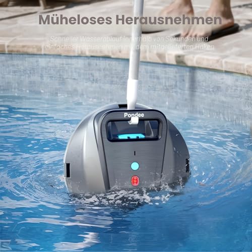 Thumbnail 6 de Pondee X1 Upgrade 2026 – Kabelloser Poolroboter mit 120 Min Laufzeit