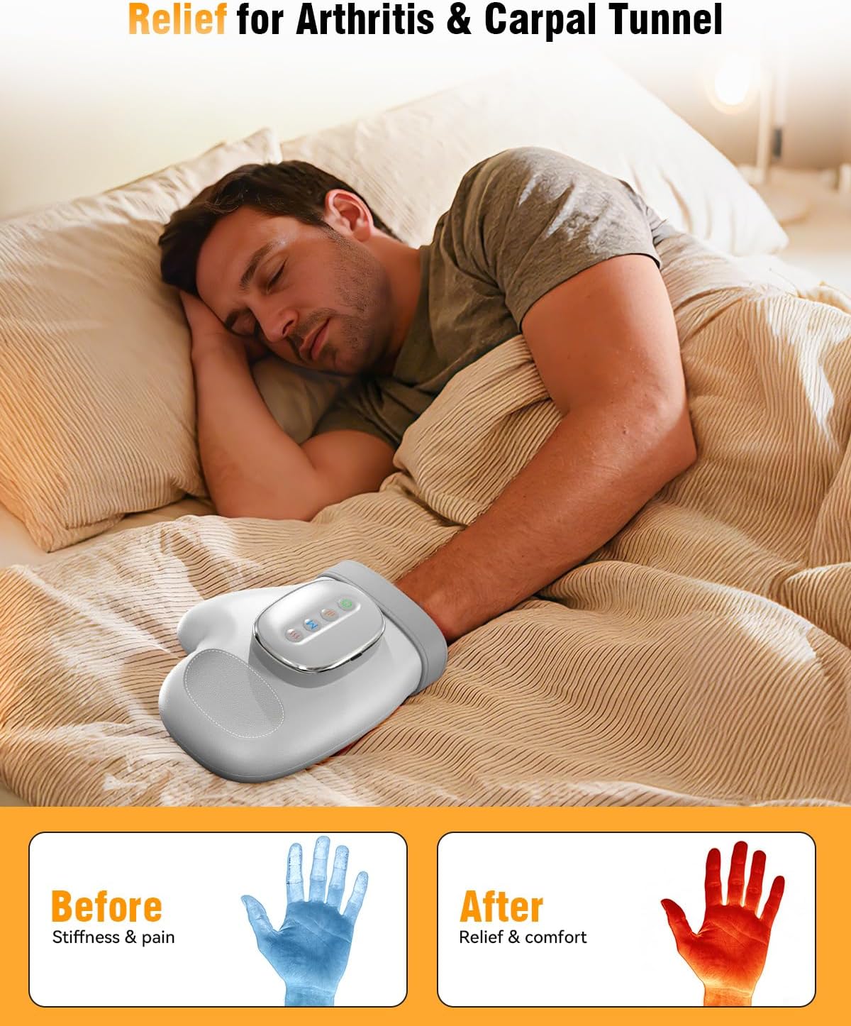 Detalle de MLotapz Cordless Hand Massager with Heat, Compression, and 3 Modes