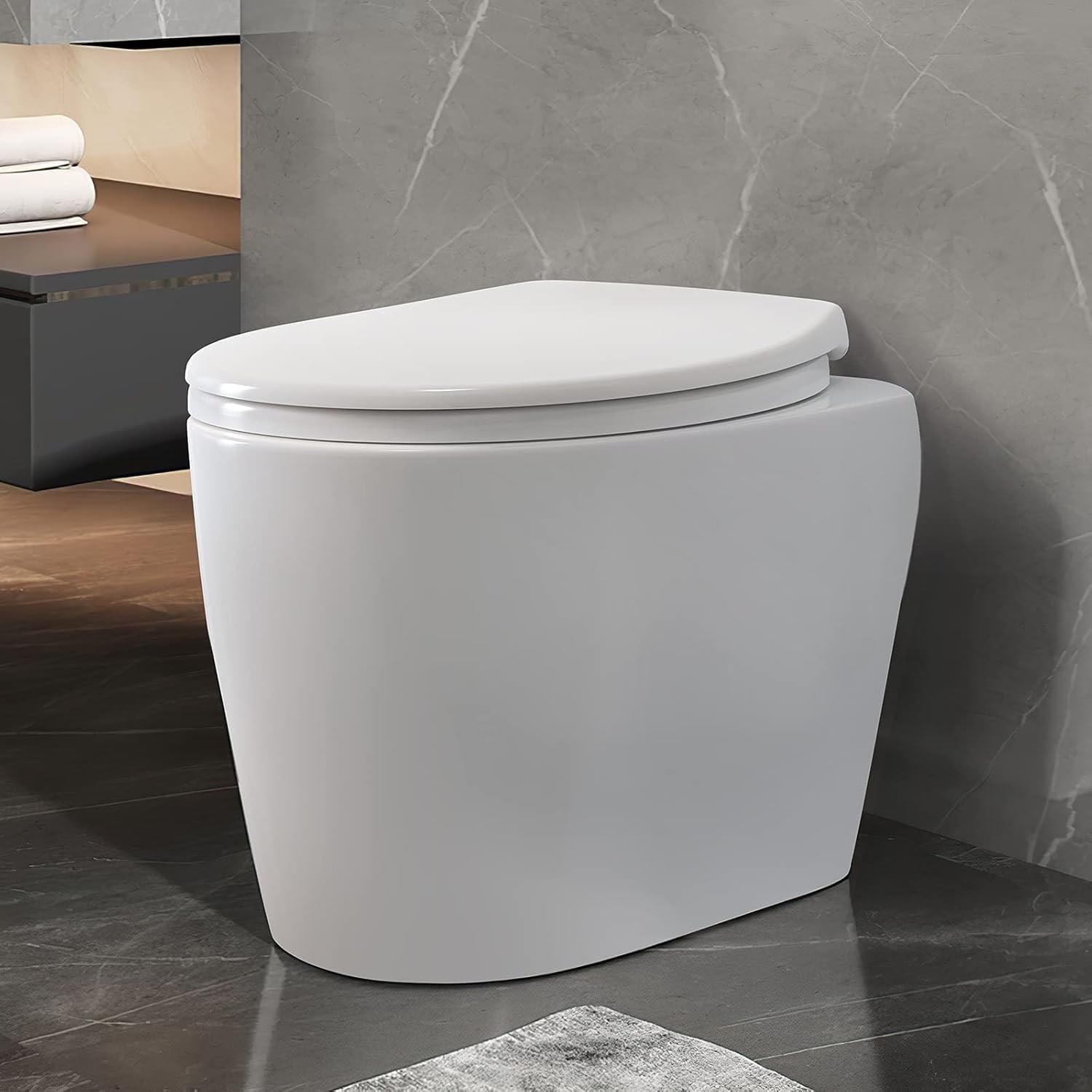 Thumbnail 6 de Pipishell Soft Close Oval Toilet Seat with Heavy-Duty Urea-Formaldehyde and Adjustable Stainless Hinges