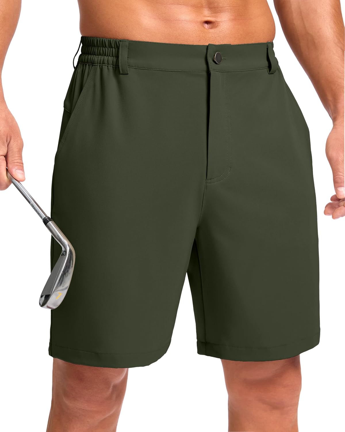 Detalle de Pudolla Men's Casual Golf Shorts, 5"/7"/9" Inseams, 4-Way Stretch