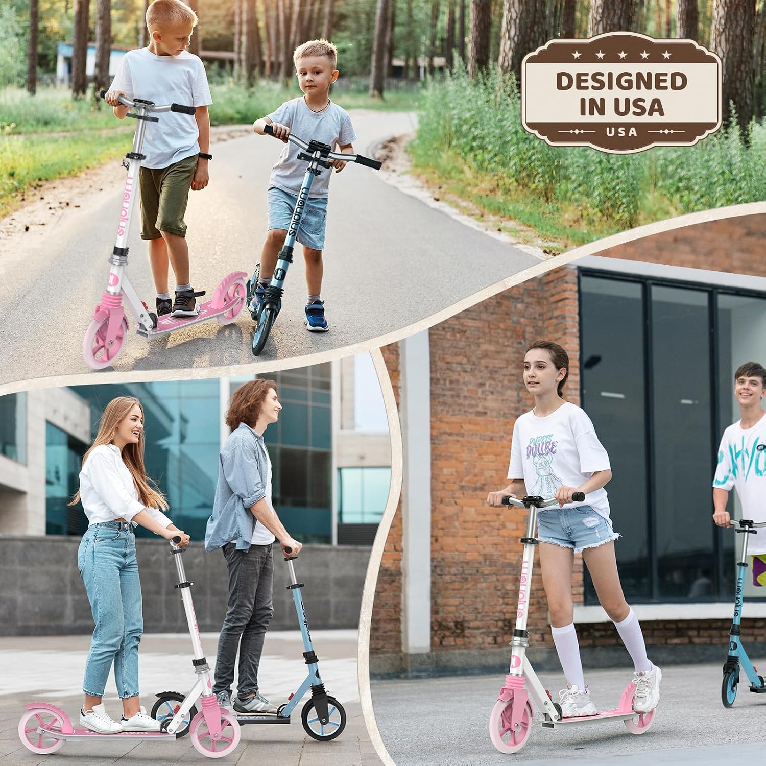 Thumbnail 4 de WAYPLUS Scooter for Kids: 4-Level Height Adjustable, Lean-to-Steer, 200mm Wheels and 108kg Load