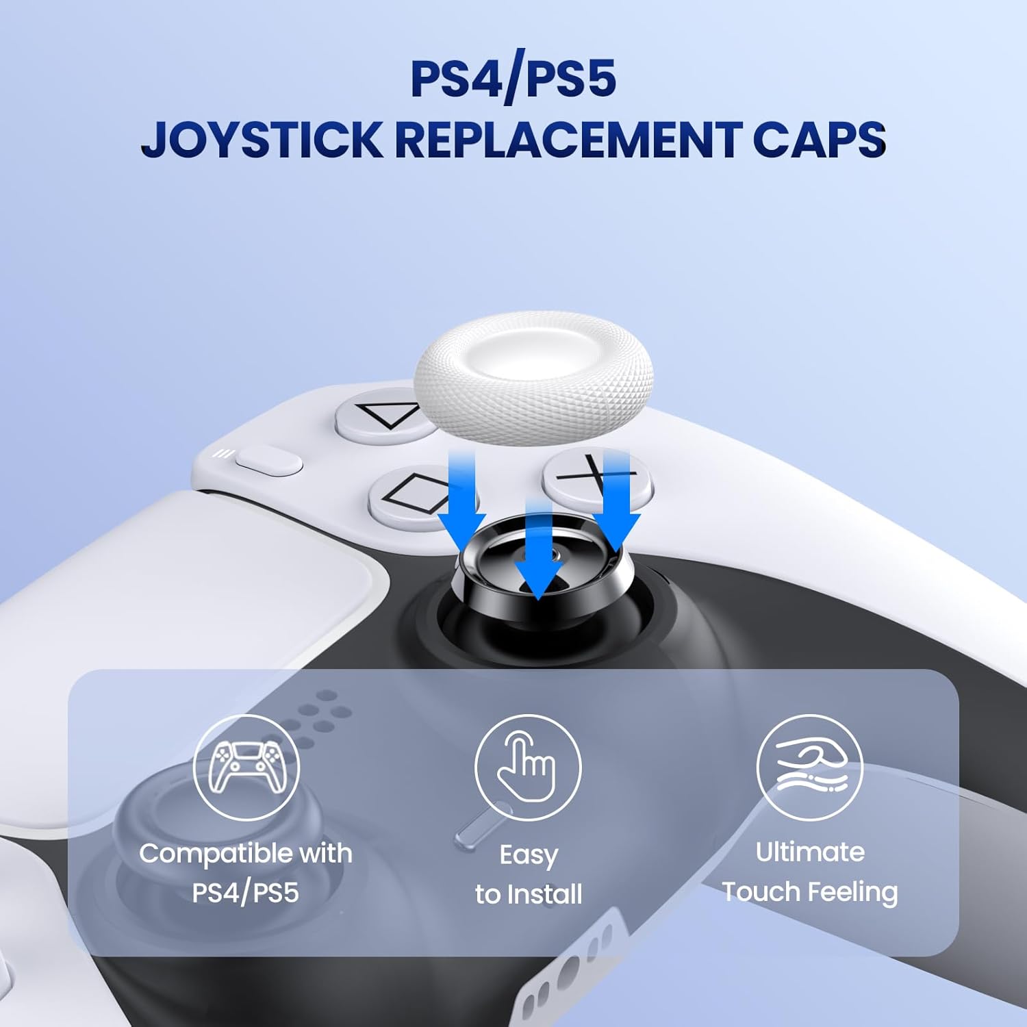 Detalle de 10pc NEWDERY thumb grip caps for PS5