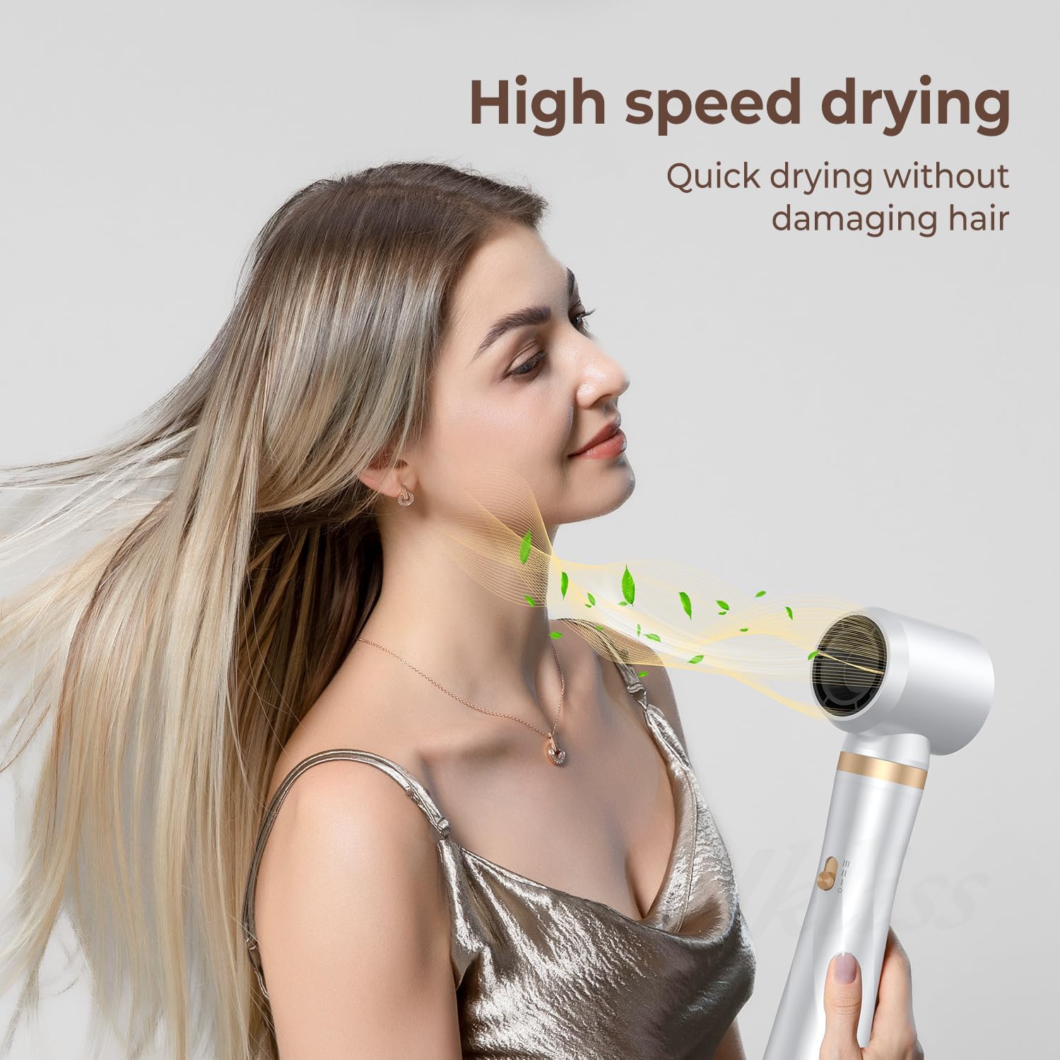 Detalle de Hairstyler Set, 5 in 1 Air Styler – Negativionen-Haartrockner mit Lockenstab und Aufsätzen