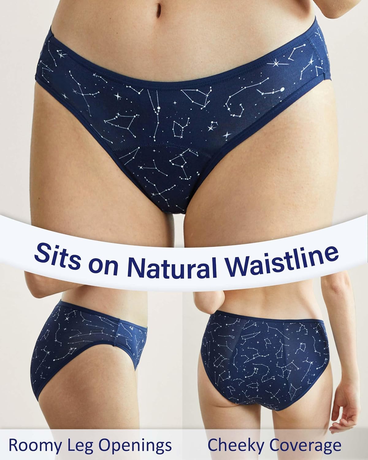 Thumbnail 1 de Neione Period Underwear, High-Cut Modal Bikini for Moderate Flow