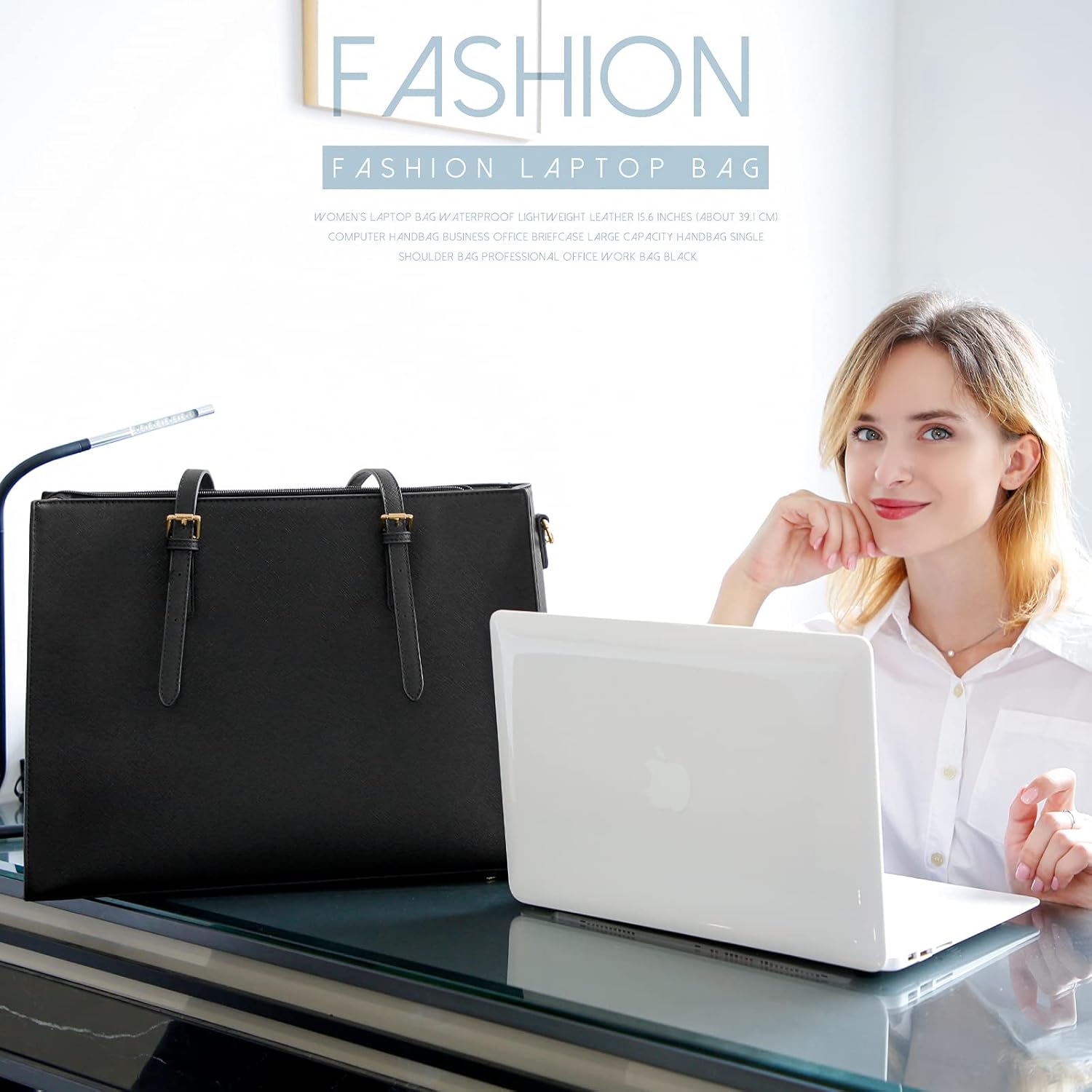 Detalle 2 de NUBILY 15.6 inch laptop tote bag for women