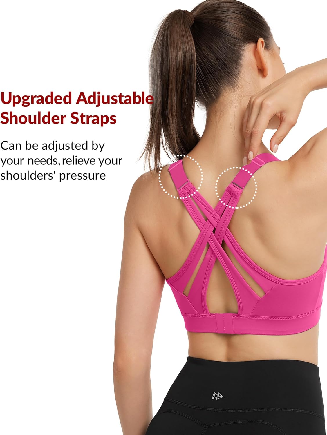 Thumbnail 2 de Yvette High-Impact Adjustable Sports Bra with Crossback Back Support for Large Busts