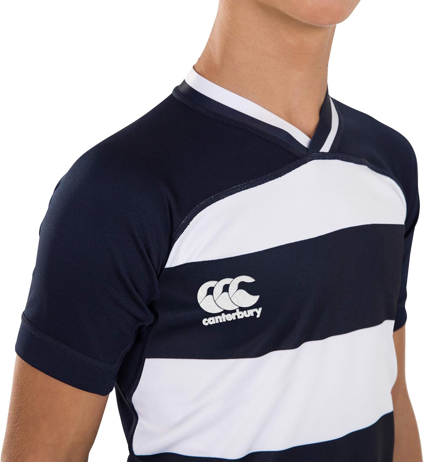 Thumbnail 5 de Canterbury Boys Vapodri Evader Hooped Rugby Jersey | Pro Athletic Fit