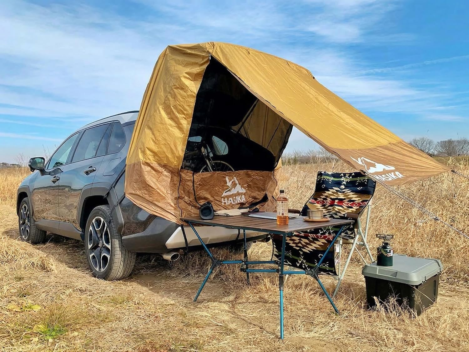 Thumbnail 6 de HASIKA SUV Tailgate Tent: 2-Person Car Camping Awning (Yellow)