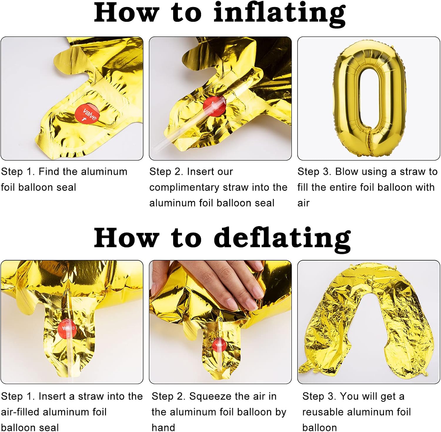 Detalle de Afirbeone 30th Birthday Decorations Set – Black & Gold Party Kit