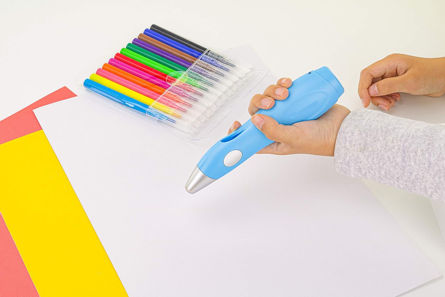 Detalle de Peach elektrischer Airbrush Stift – 12 Farben inkl. 70+ Vorlagen – PO150