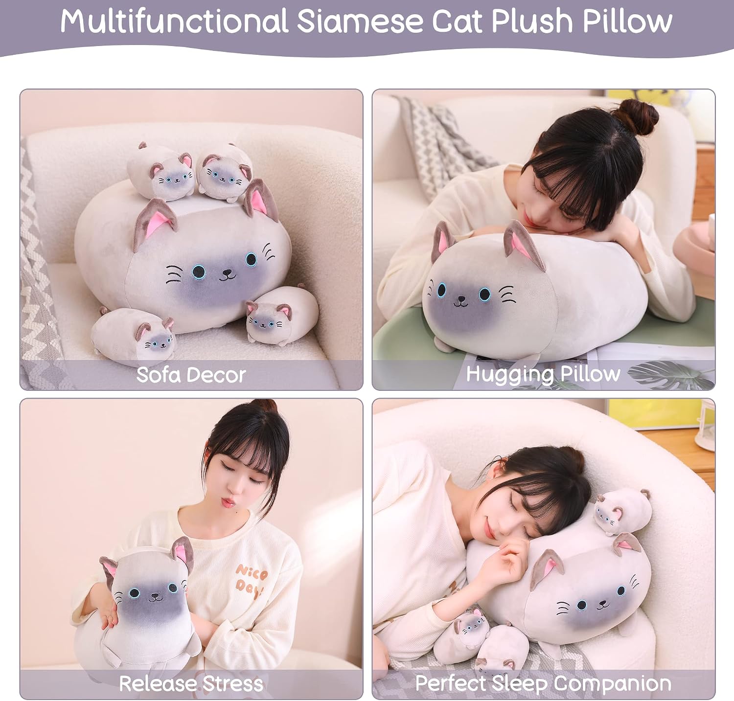 Thumbnail 4 de SQEQE Siamese Cat Plush