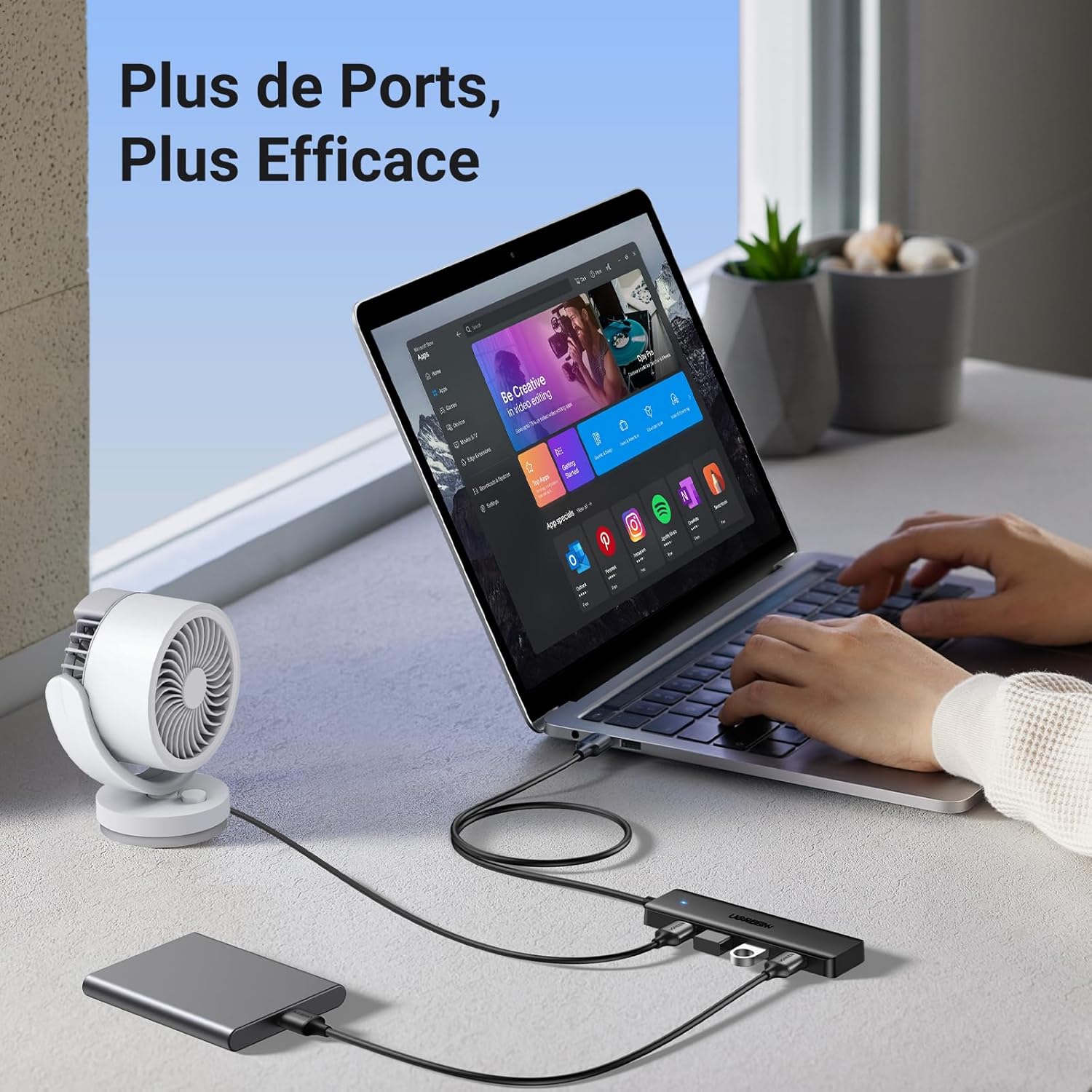 Thumbnail 5 de UGREEN Hub USB 3.0 4 ports 5Gbps 100cm