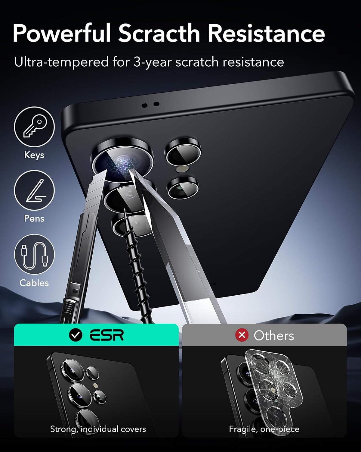 Thumbnail 6 de ESR Galaxy S25 Ultra Kameraschutz