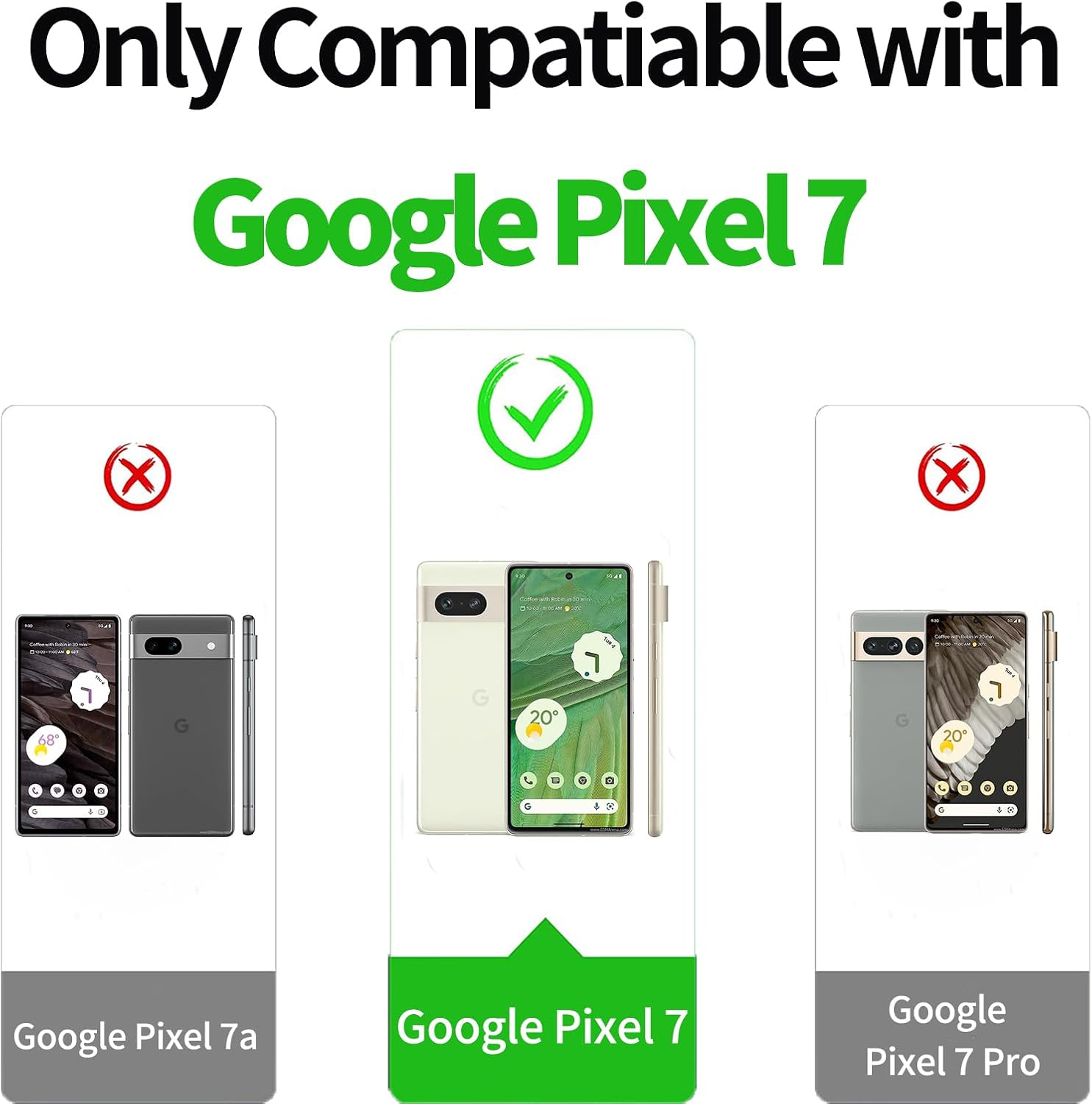Thumbnail 1 de LeYi Purple Case with 2 Screen Protectors and Invisible Ring Stand for Google Pixel 7 (5G)