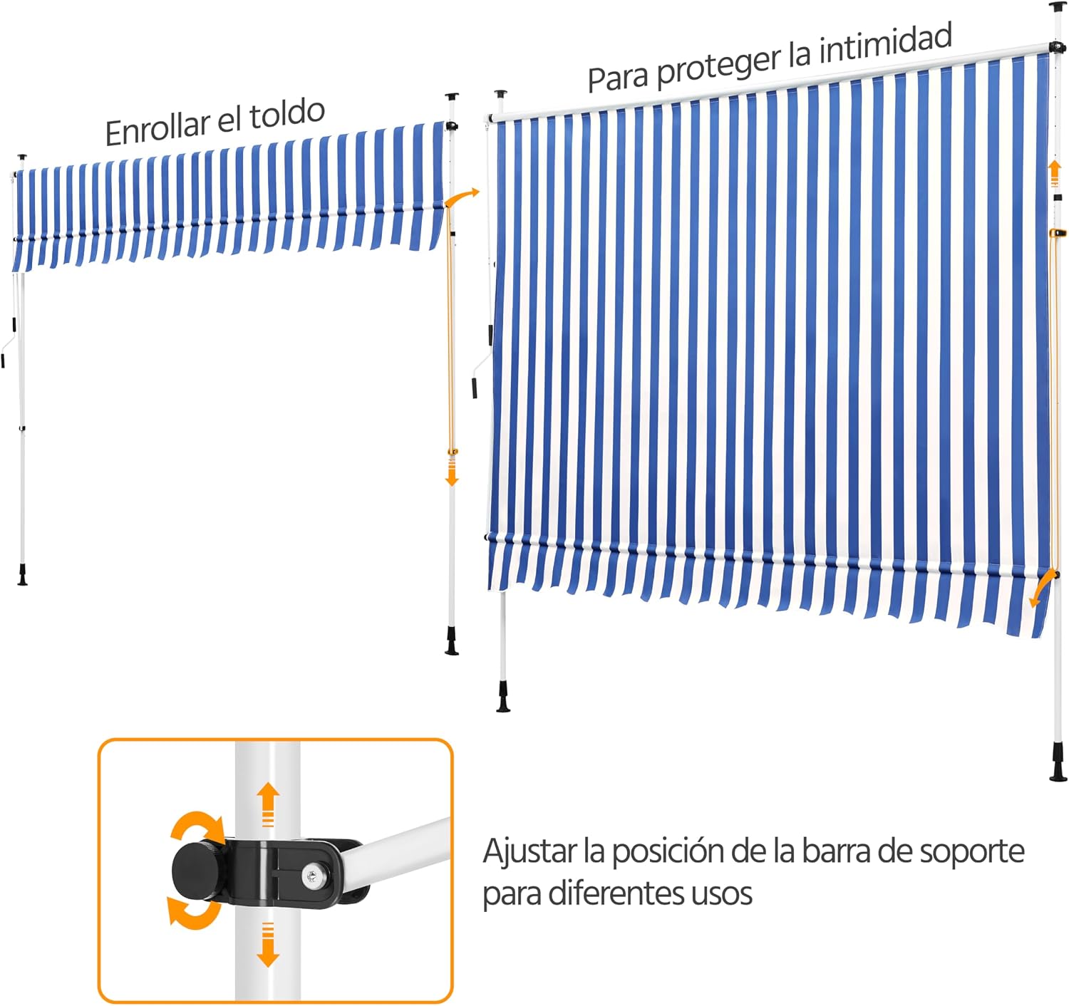 Thumbnail 5 de Yaheetech Toldo Manual Retráctil Exterior 300 cm