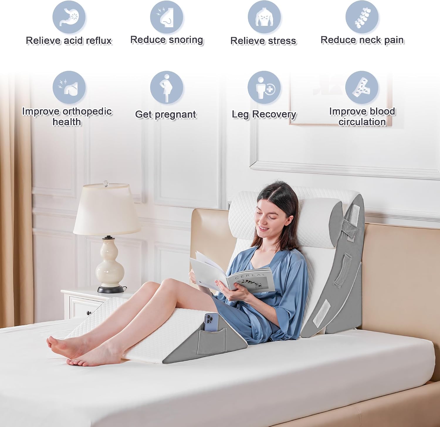 Detalle 2 de Yojoker 4PCS Orthopedic Wedge Pillow Set