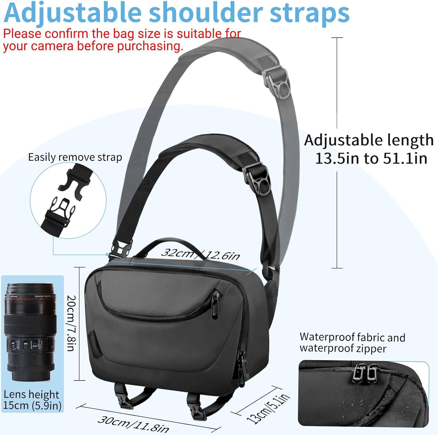 Thumbnail 3 de TAAOKA Camera Sling Bag for DSLR photographers