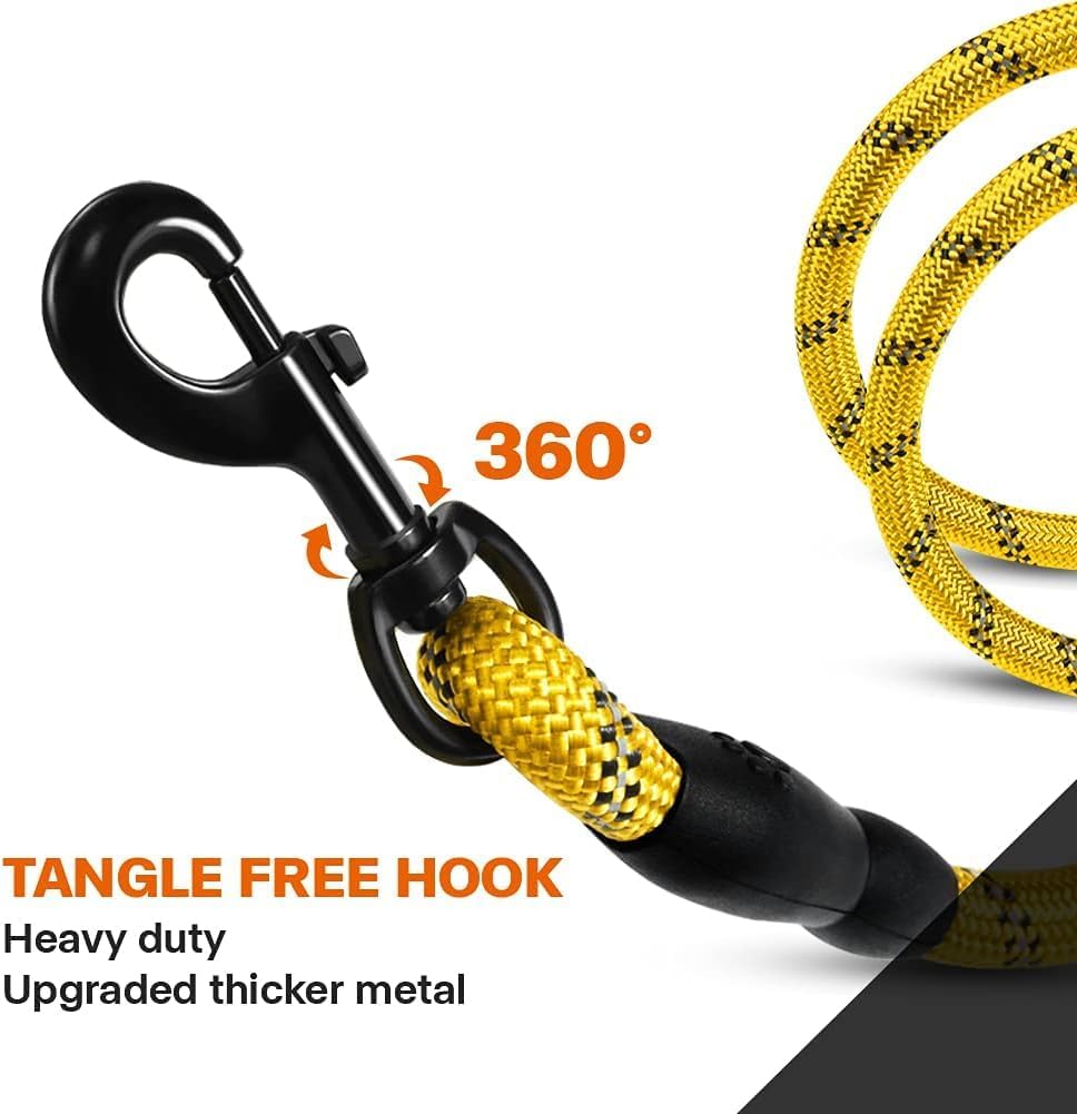 Thumbnail 5 de Taglory Hundeleine mit gepolstertem Griff, reflektierend – 180×1,2 cm, gelb