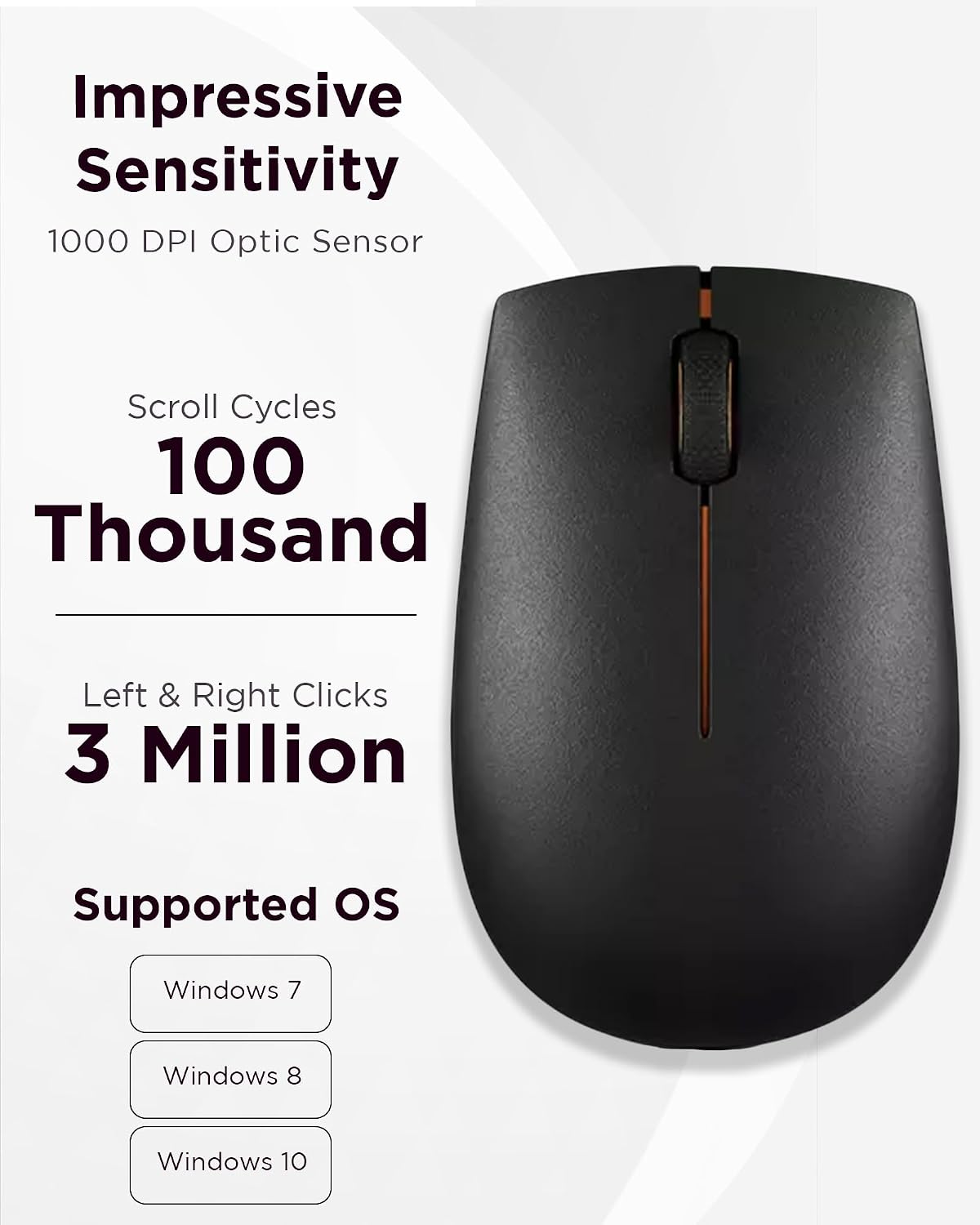 Thumbnail 4 de Lenovo 300 wireless mouse