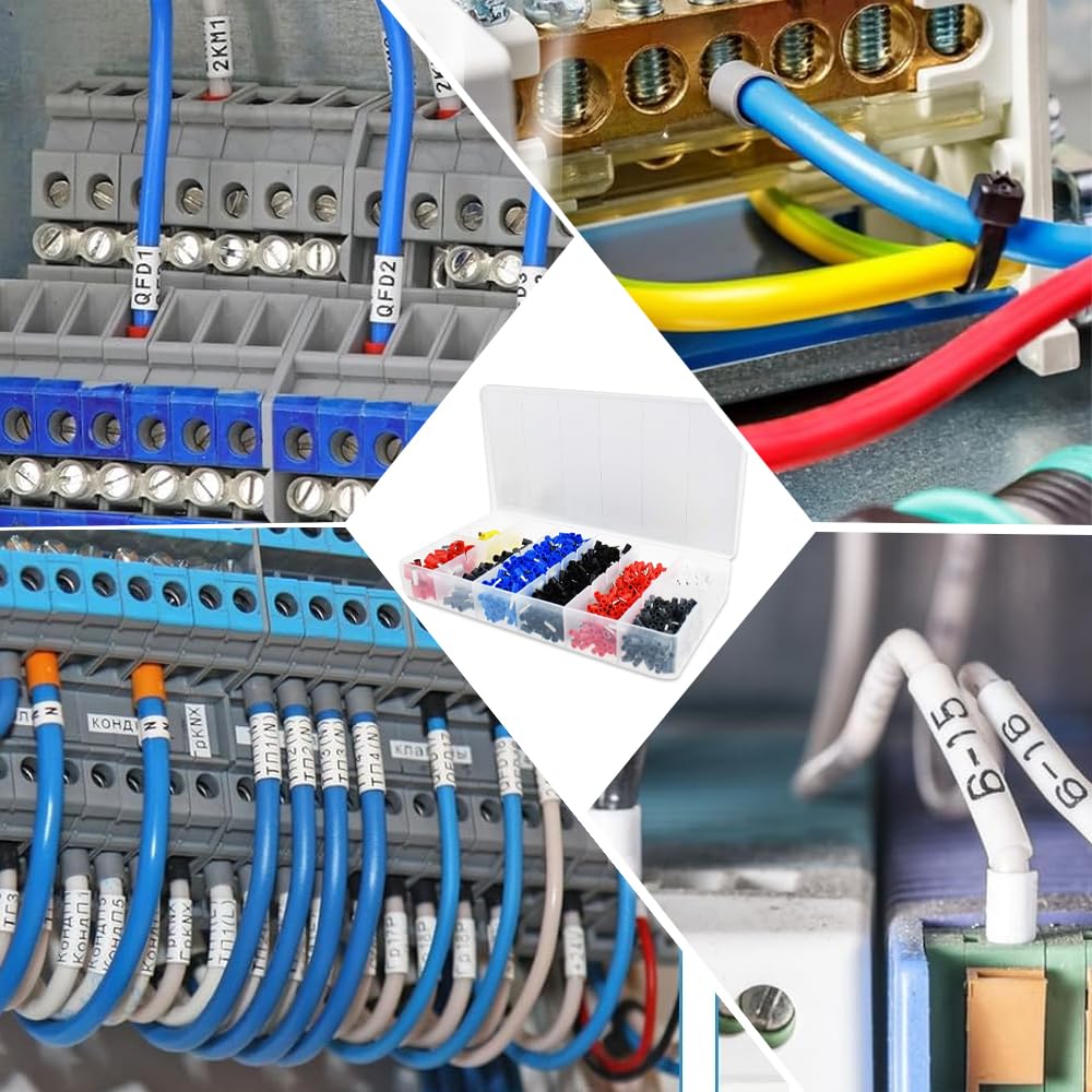 Detalle de Aderendhülsen Set 1200 Stück – Crimpzange Set, isolierte Aderendhülsen 0,5–10 mm², Profi-Qualität