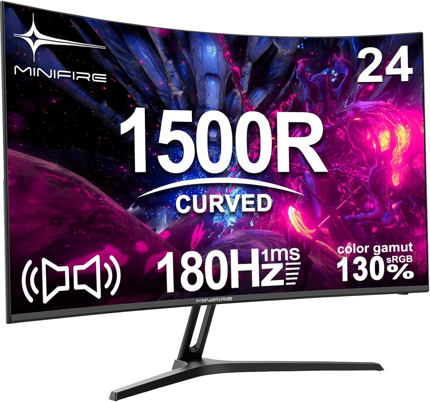 Detalle de Minifire MFG24C1 24" Curved Gaming Monitor 180Hz