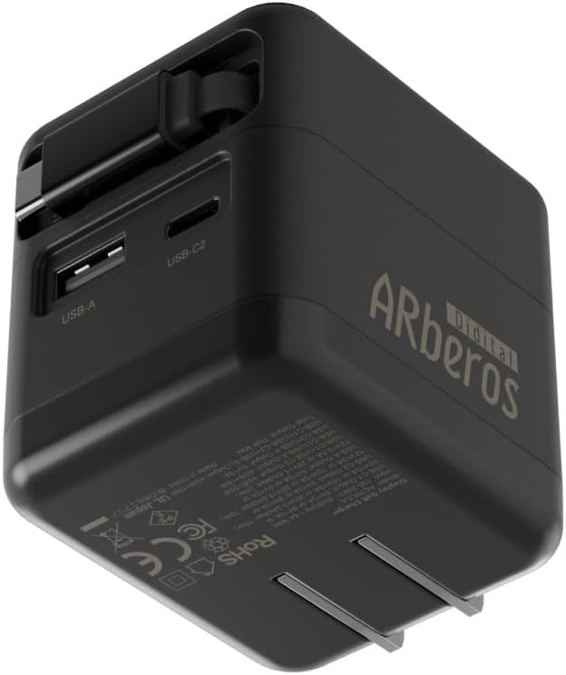 Detalle 2 de エアリア SD-AC70CCA-WH 巻取式Type-C充電器 70W・表示画面付き