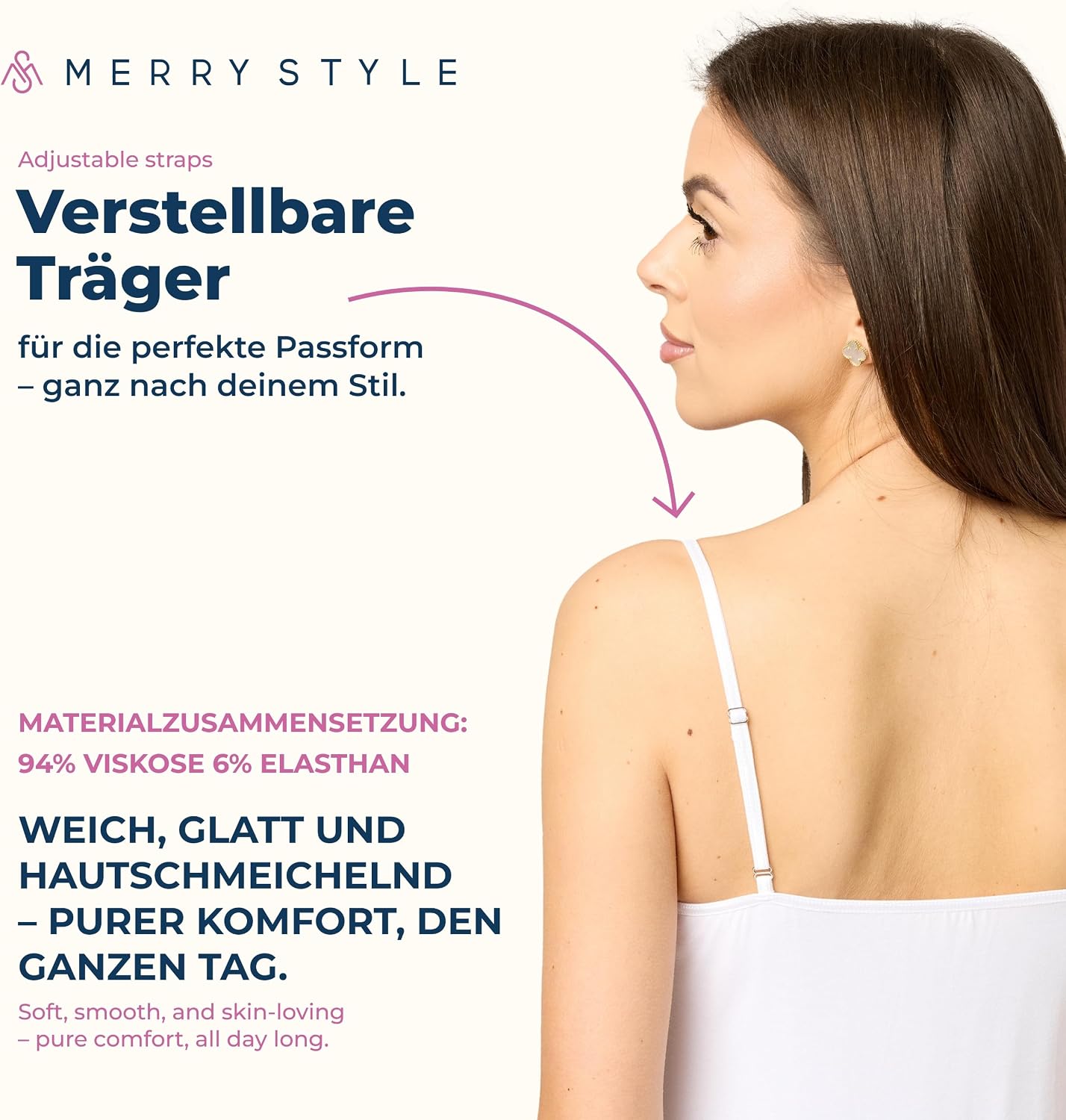 Thumbnail 3 de Merry Style MS10-203 – halka damska na regulowanych ramiączkach, wiskoza i elastan