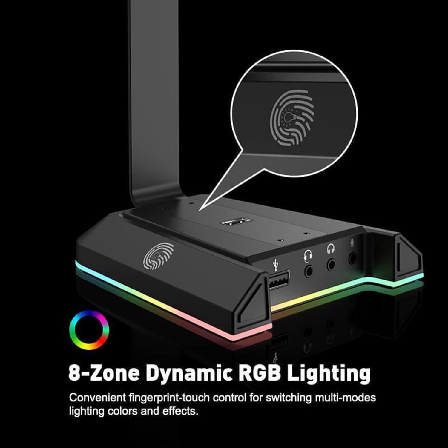 Detalle de EKSA Soporte para Auriculares RGB 7.1