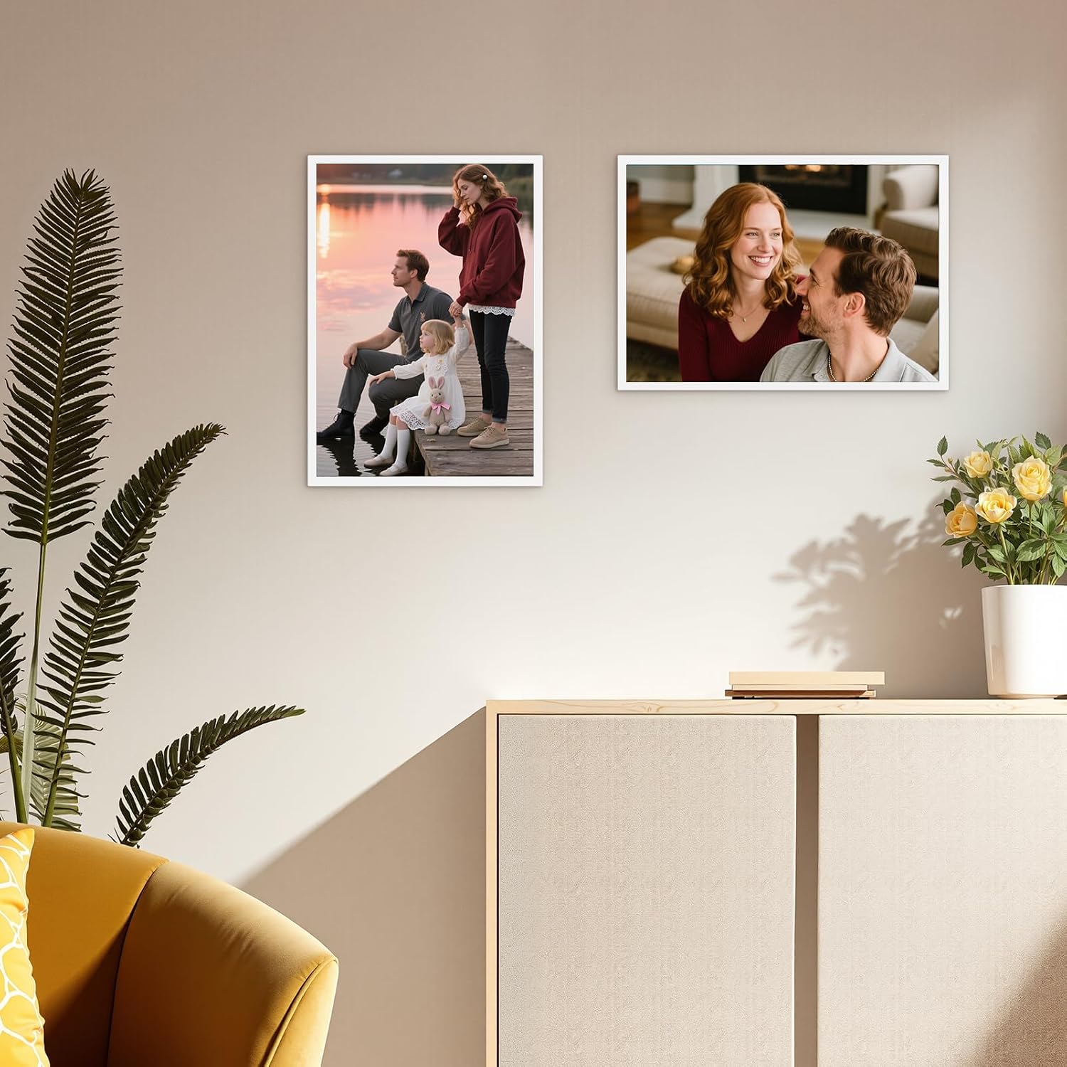Detalle de Vasemouh A3 Picture Frame (Pack of 3) – White wall-hanging frames for 29.7x42cm prints