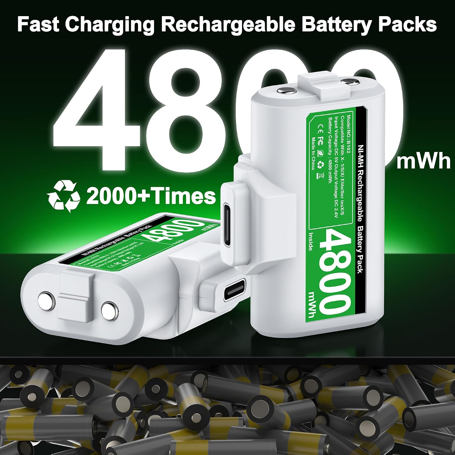 Thumbnail 1 de HEYLICOOL Rechargeable Batteries 4800mWh Pack