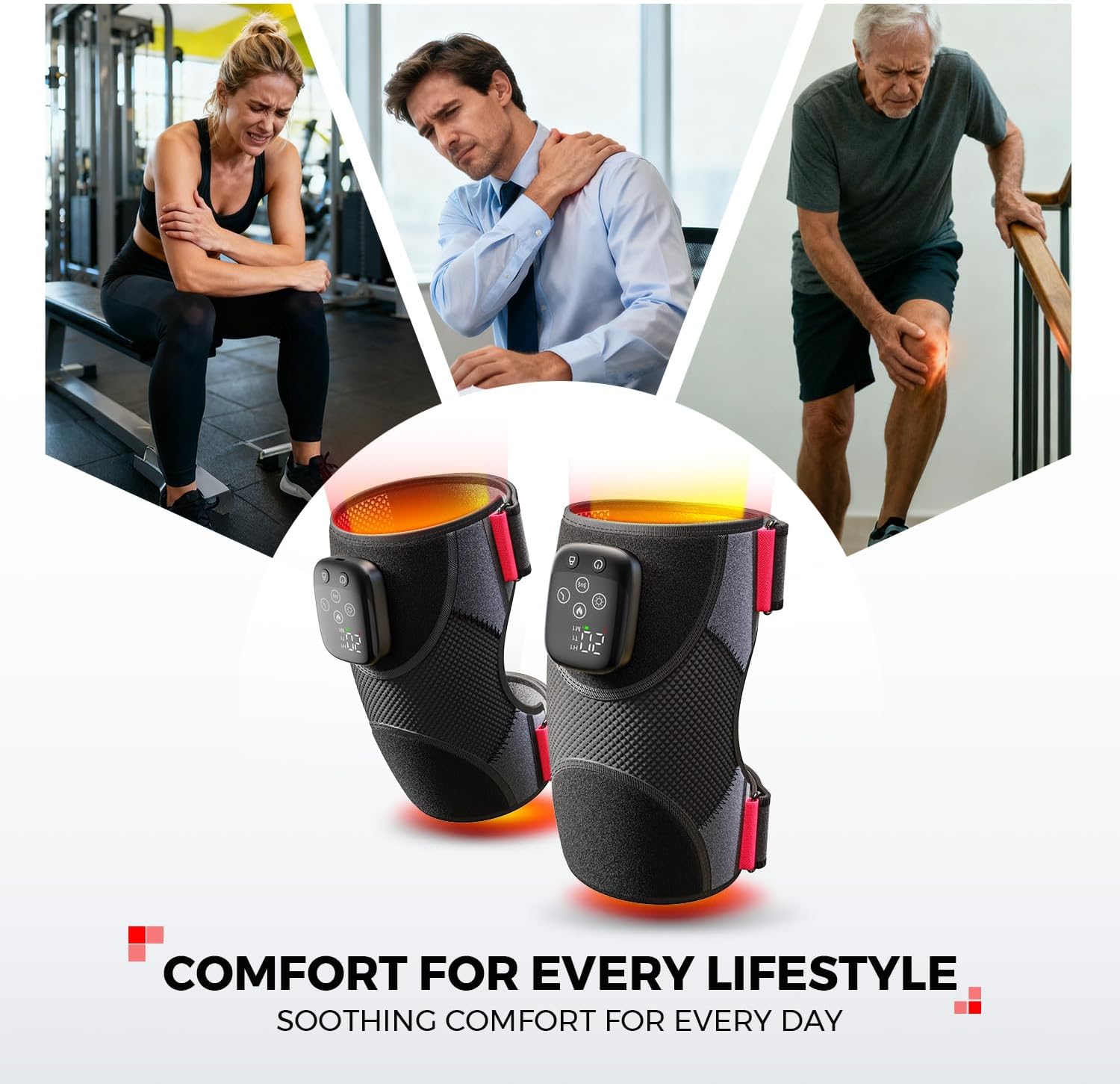 Thumbnail 5 de LTW Knee Massager with Heat and Red Light — Cordless 4-in-1 Knee Therapy