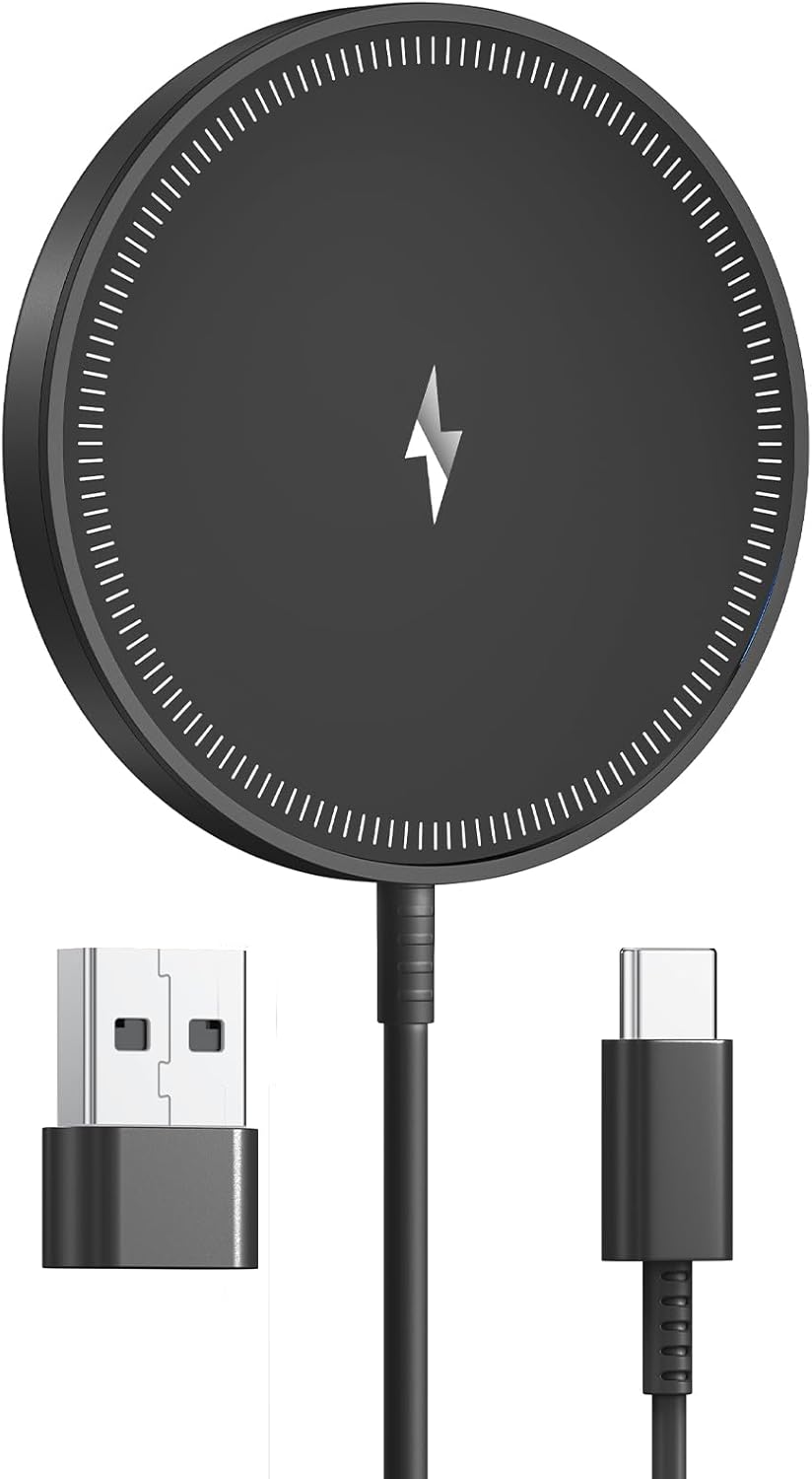 Detalle de 2 Pack Magnetic Wireless Charger Stand 15W – Mag-Safe for iPhone and AirPods
