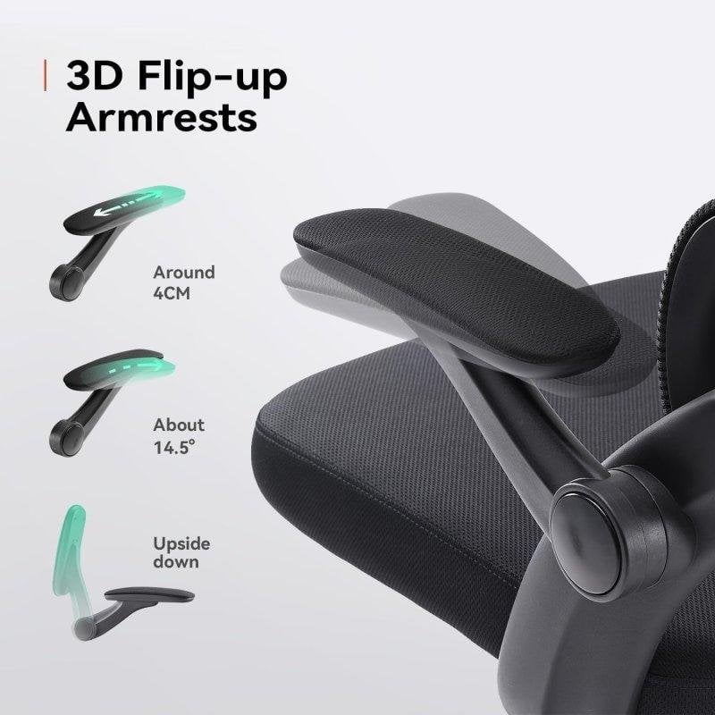 Detalle 2 de Sihoo M102c: Silla ergonómica de malla con soporte lumbar dinámico y altura ajustable