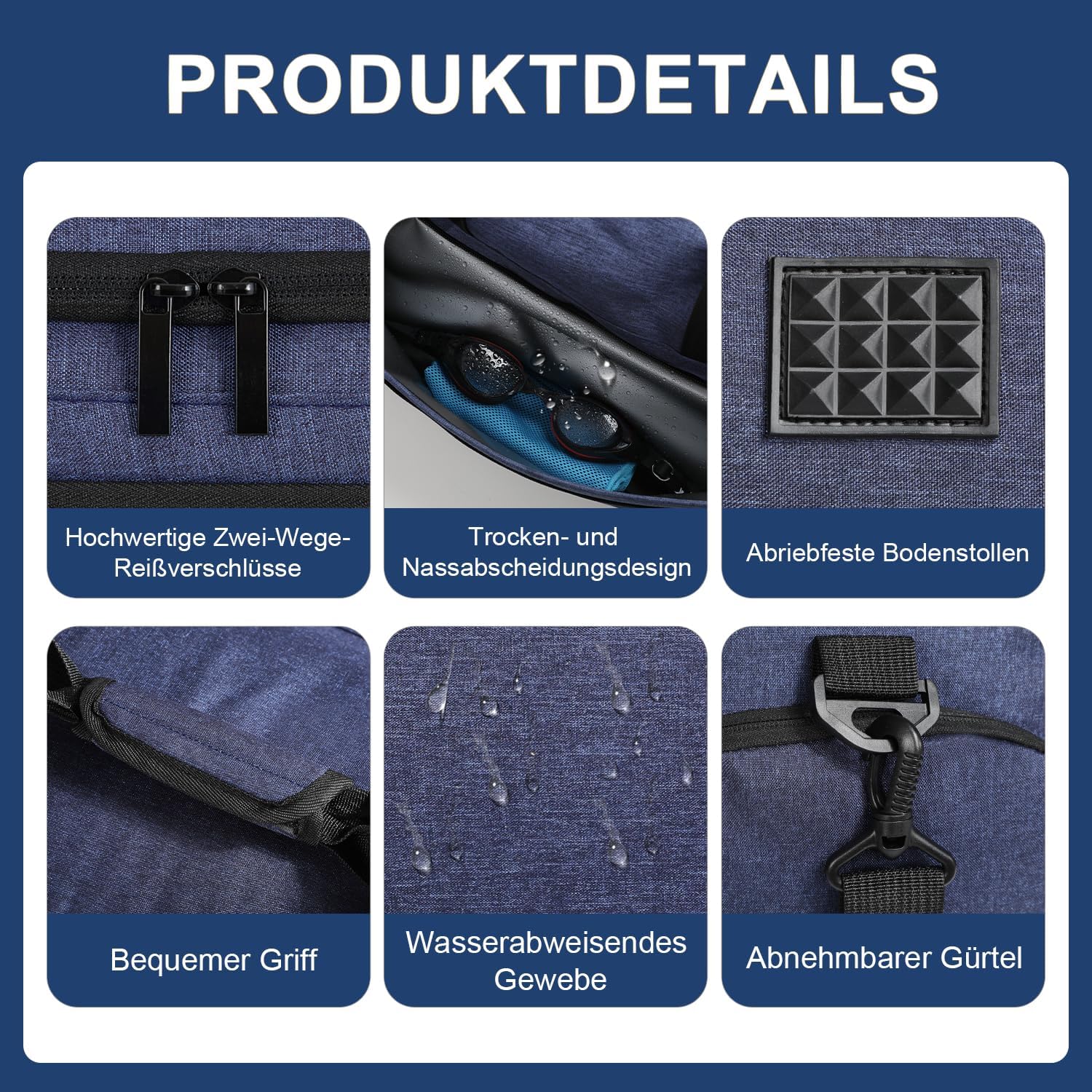 Detalle 2 de FIORETTO 35L Sporttasche mit Schuhfach, Nassfach und wasserdichtem Aufbau – robust, vielseitig und ideal für Training, Travel und Freizeit